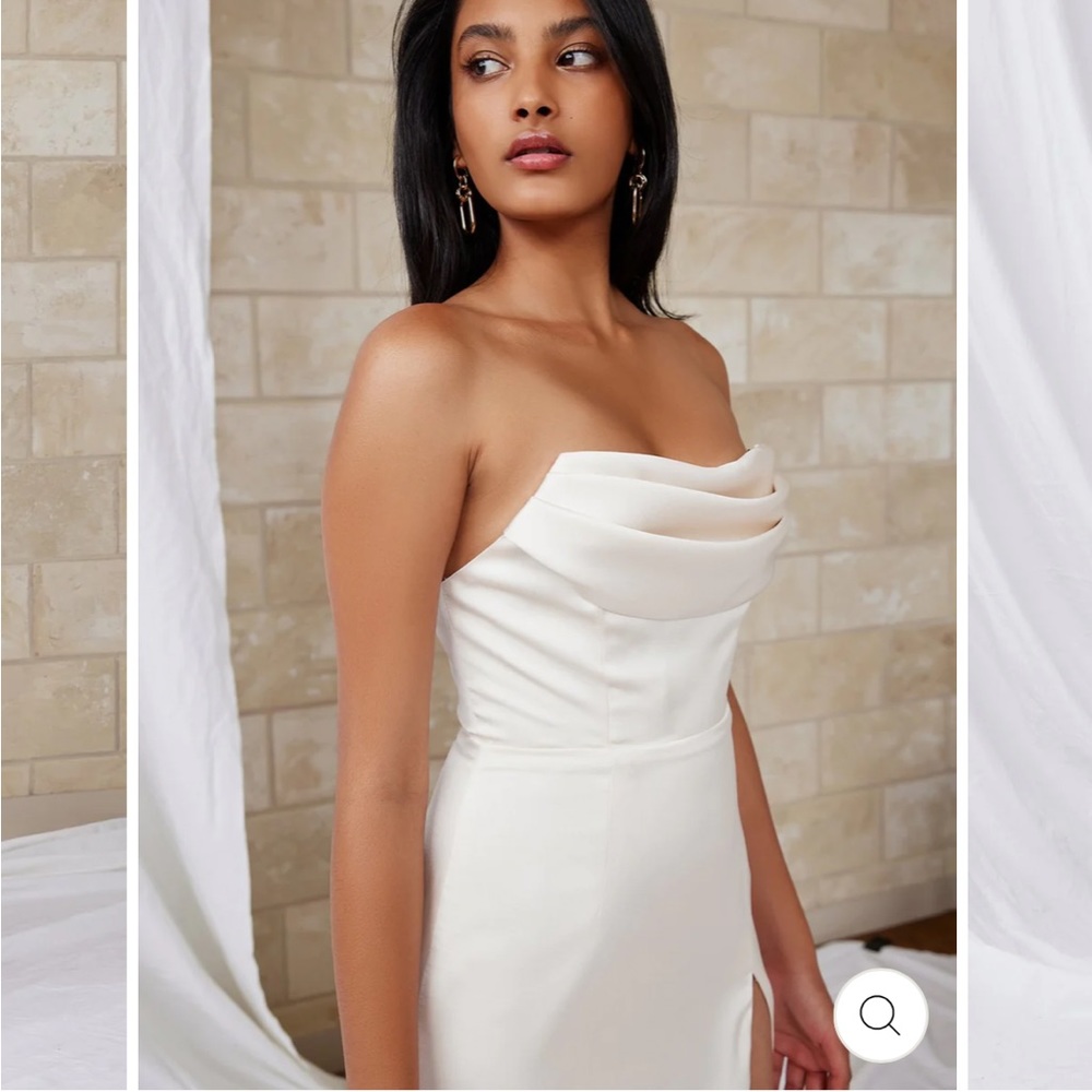 JAUS Juliana Dress in Oyster White